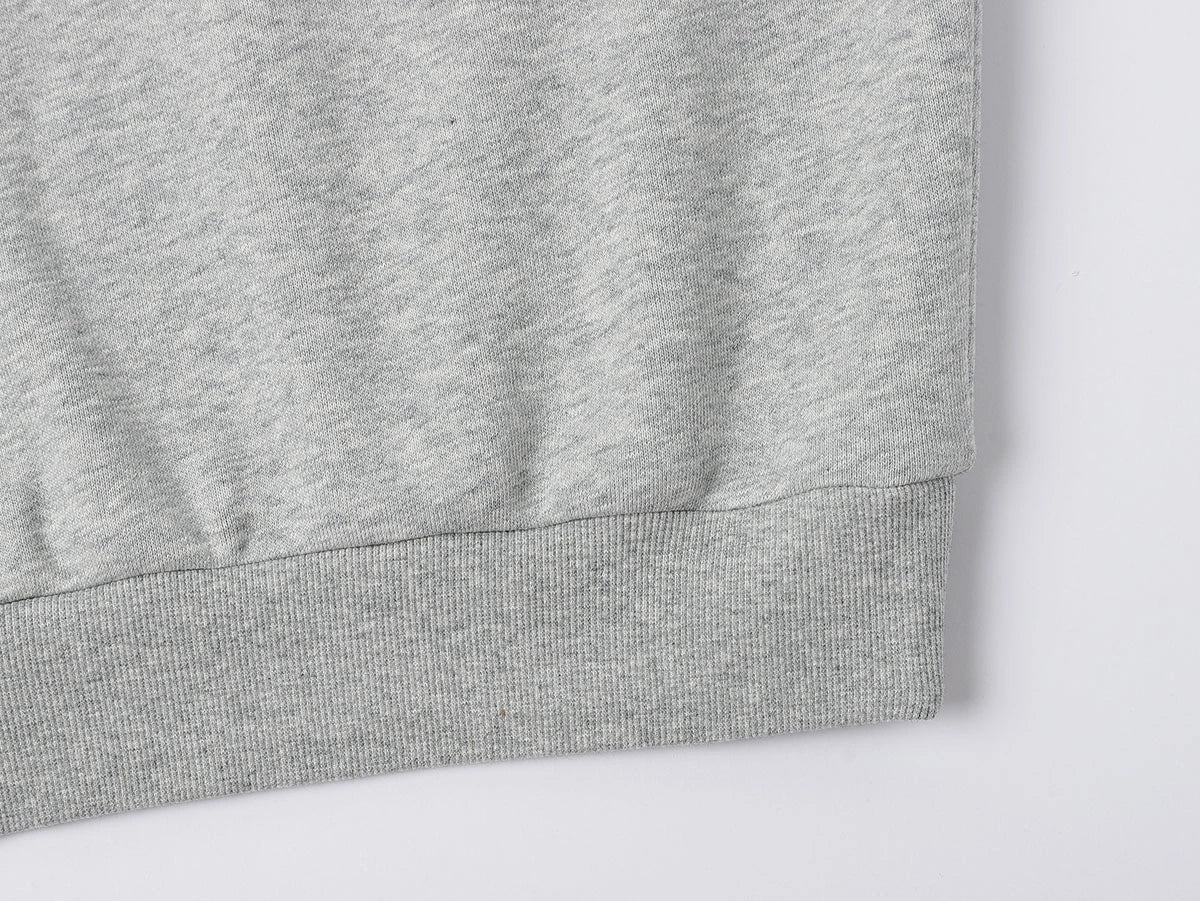 500 GSM BOXY CROPPED 'FLOWER GRAY' HOODIE
