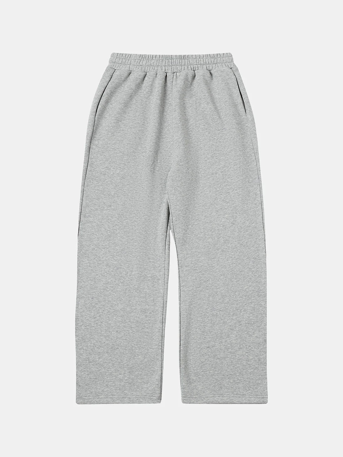 500 GSM LOOSE FIT WIDE LEG 'FLOWER GRAY' SWEATPANTS