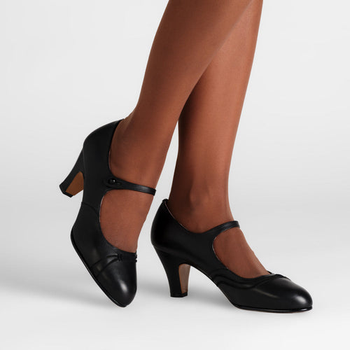 PRE-ORDER Vera 1920s Bar Shoes (Black)