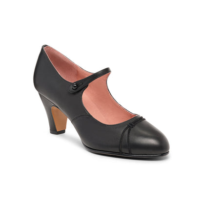 PRE-ORDER Vera 1920s Bar Shoes (Black)