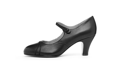 PRE-ORDER Vera 1920s Bar Shoes (Black)