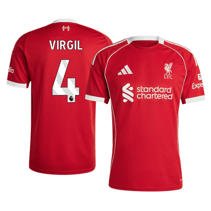 VIRGIL #4 Liverpool Home Soccer Jersey 2025/26
