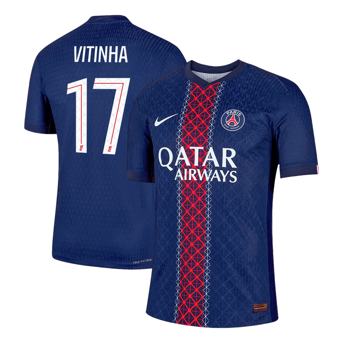 VITINHA #17 PSG Home Authentic Soccer Jersey 2025/26