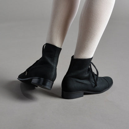 Watson Edwardian Lace-Up Boots (Black)