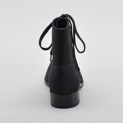 Watson Edwardian Lace-Up Boots (Black)