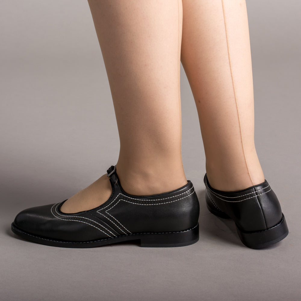 Wednesday Vintage Mary Jane Shoes (Black)