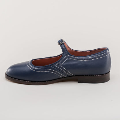 Wednesday Vintage Mary Jane Shoes (Navy)