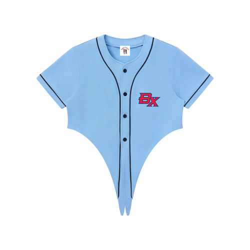 Women's BX PR Edition Cropped Belly Tie Baseball Jersey by Bronx Native - Puerto Rico Collection